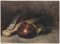 KT 1222
          <br/>
          Stilleven met houtblok en koperen ketel
          <br/>
          <em>Bastert, Nicolaas (1854-1939)</em>